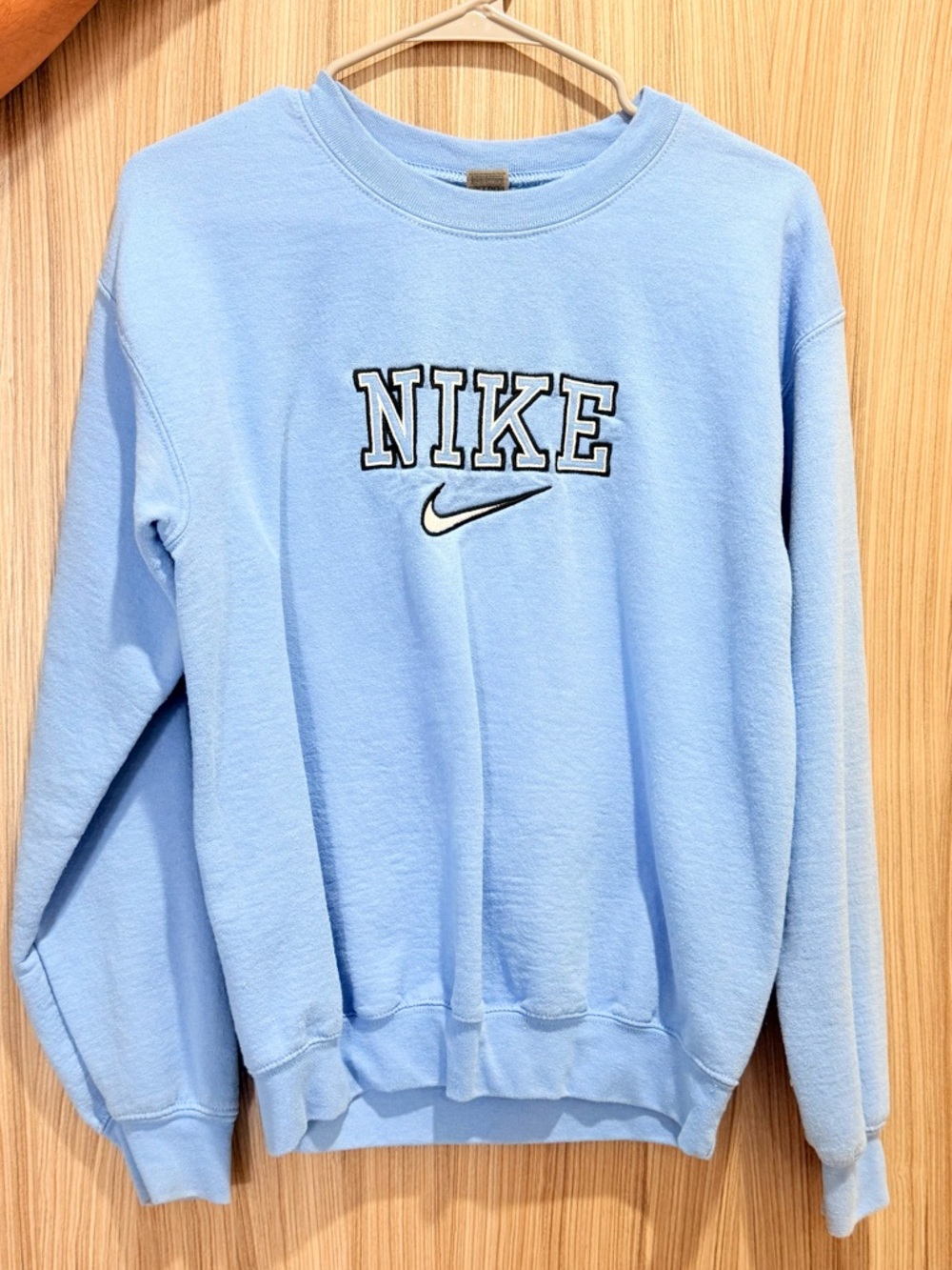 Gildan Light Blue Crewneck Sweatshirt with Nike Embroidered Size: Adult Small